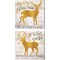Merry Christmas Deer & It's the Most Wonderful Time Deer by Cindy Jacobs 14" x 14" Canvas Wall Art (Set of 2)